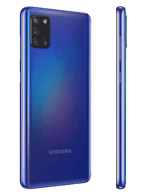 Blau.de - Samsung Galaxy A21s (blau / seitlich)