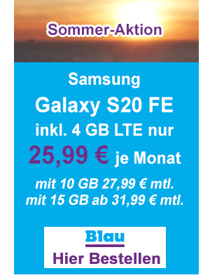 Sommer-Deal von Blau.de - Samsung Galaxy S20 FE