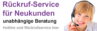 Blau Rückruf-Service für Neukunden