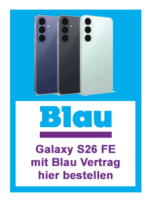 Samsung Galaxy S26 FE günstig mit Blau Vertrag